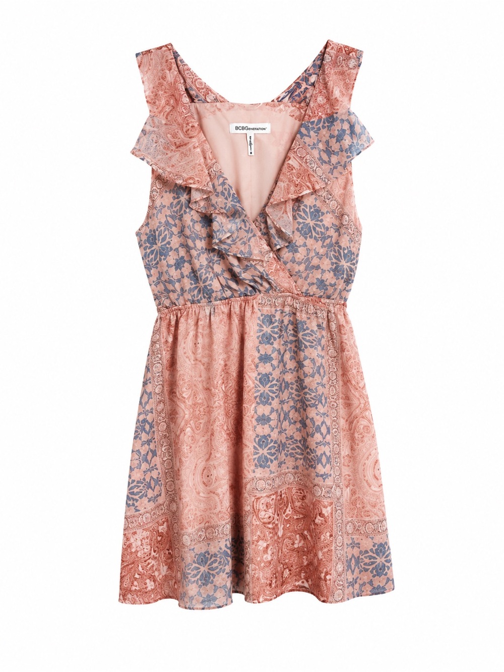 BCBGeneration Paisley Print Ruffle Dress – - Picture 2 of 8